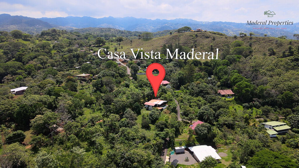 Aerial view locating the home in the wider Maderal landscape